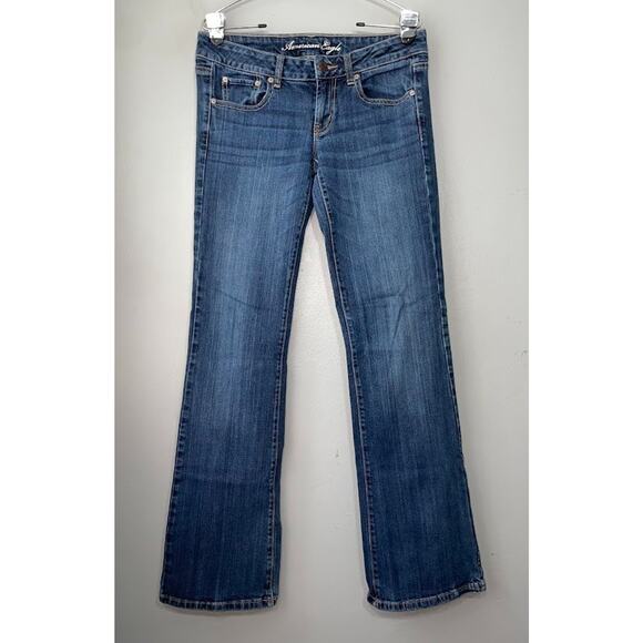 American Eagle Favorite Boyfriend Jeans Size 6 Long Denim Low Rise Western Y2K - Picture 1 of 13